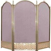 Fire Vida Ingleton 3 Panel Fire Guard Brass