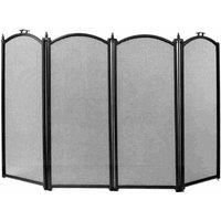 Fire Vida Stanton 4 Panel Fire Guard Black
