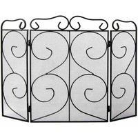 Fire Vida Tapton 3 Panel Fire Guard Black