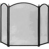 Fire Vida Selby 3 Panel Fire Guard Black