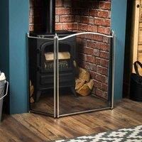 Fire Vida Denton 3 Panel Fire Guard Pewter