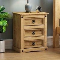 Vida Designs Corona 3 Drawer Bedside Chest