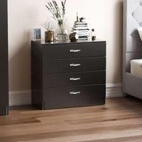 Vida Designs Riano 4 Drawer Chest, Black