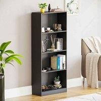 Cambridge 4 Tier Large Bookcase Black
