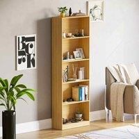 Cambridge 5 Tier Extra Large Bookcase Oak Effect