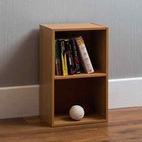 Oxford 2 Tier Cube Bookcase Oak Effect