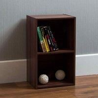 Oxford 2 Tier Cube Bookcase Walnut