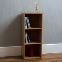 Oxford 3 Tier Cube Bookcase Oak Effect