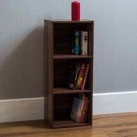 Oxford 3 Tier Cube Bookcase Walnut