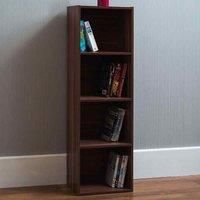Oxford 4 Tier Cube Bookcase Walnut