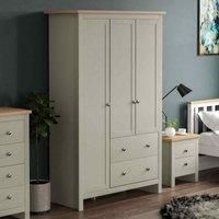 Arlington 3 Door 2 Drawer Wardrobe Grey