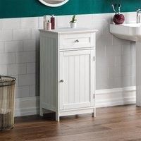 Bath Vida Priano 1 Door 1 Drawer Freestanding Cabinet  White
