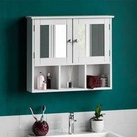 Bath Vida Priano 2 Door Mirrored Wall Cabinet With 3 Compartments - White