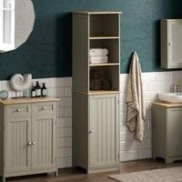Bath Vida Priano 1 Door 2 Shelf Tall Cabinet - Grey