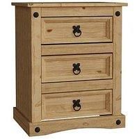 Vida Designs Corona 3 Drawer Bedside Chest