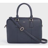 OSPREY LONDON The Adaline Leather Laptop Bag - Navy Leather Laptop Bags