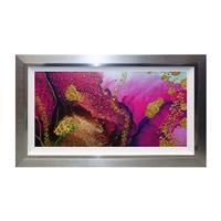 Complete Colour Magenta Abstract, Framed Liquid Art