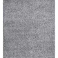 Think Rugs Sierra Grey Rectangle 200 x 290cm Polypropylene Plain Shaggy 9000, Grey