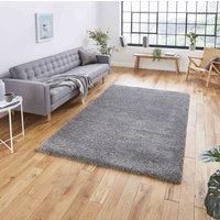 Think Rugs Sierra Pebble Grey Rectangle 120 x 170cm Polypropylene Plain Shaggy 9000