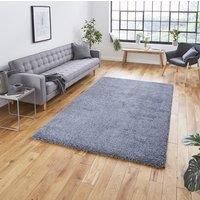Think Rugs Sierra Slate Grey Rectangle 160 x 220cm Polypropylene Plain Shaggy 9000, Green