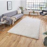 Think Rugs Sierra Cream Rectangle 160 x 220cm Polypropylene Plain Shaggy 9000, Cream