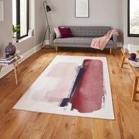 Michelle Collins Abstract Rose Crimson Rug Rose (Pink)