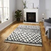 Think Rugs Scandi Berber White/Black Rectangle 200 x 290cm Polypropylene Berber G274, Green