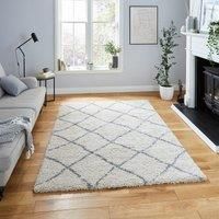 Think Rugs Scandi Berber Cream/Grey Rectangle 200 x 290cm Polypropylene Berber G257, Cream