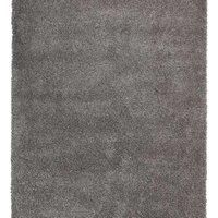 Think Rugs Sierra Pebble Grey Half Moon 070 x 140cm Polypropylene Plain Shaggy 9000, Brown
