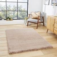 Think Rugs Super Teddy Mink Rectangle 150 x 230cm Polyester Plain Shaggy, Brown