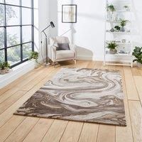 Think Rugs Florence Beige/Silver Rug-Rectangle 120 x 170cm/Machine Made Rug 80% Polypropylene, 20% Polyester