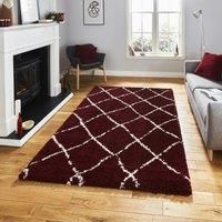 Think Rugs Scandi Berber Red/Cream Rectangle 080 x 150cm Polypropylene Berber G257, Cream