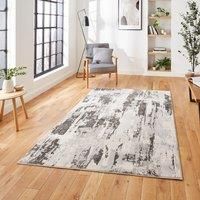 Think Rugs Apollo Grey/Ivory Rectangle 160 x 220cm Polypropylene Modern Abstract GR579, Grey