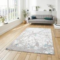 Think Rugs Apollo Grey/Green Rectangle 160 x 220 cm Polypropylene Modern Abstract 2677, Grey