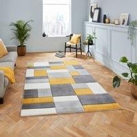 Think Rugs Matrix area rug Machine Woven Rectangle Grey Grey Rectangle 160 x 220cm