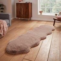 Think Rugs Super Teddy Mink Sheepskin 060 x 180cm Polyester Plain Shaggy Double Sheepskin