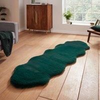 Think Rugs Super Teddy Jewel Green Sheepskin 060 x 180cm Polyester Plain Shaggy Double Sheepskin