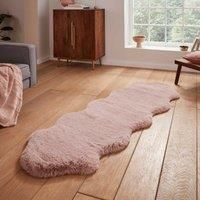 Think Rugs Super Teddy Rose Sheepskin 060 x 180cm Polyester Plain Shaggy Double Sheepskin
