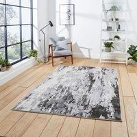 Think Rugs Apollo Grey Rectangle 200 x 290cm Polypropylene Modern Abstract GR580, Grey