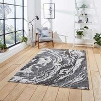Think Rugs Apollo Grey/Green Rectangle 200 x 290cm Polypropylene Modern Abstract GR584, Grey
