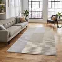 Think Rugs Apollo Grey/Gold Rectangle 080 x 150cm Polypropylene Modern Linear 2681, Grey