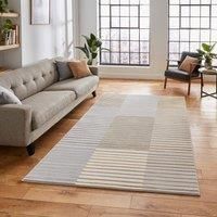 Think Rugs Apollo Grey/Gold Rectangle 200 x 290cm Polypropylene Modern Linear 2681, Grey