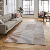 Think Rugs Apollo Grey/Rose Rectangle 080 x 150cm Polypropylene Modern Linear 2681, Grey