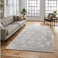 Think Rugs Apollo Grey/Gold Rectangle 080 x 150cm Polypropylene Modern Abstract 2677, Grey