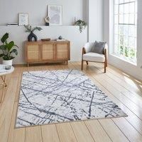 Contemporary Artemis Zig Zag Geometric Distressed Pattern Flo Area Abstract Rugs