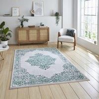 Think Rugs Artemis Artemis area rug Machine Woven Rectangle Green Silver;Green Rectangle 160 x 230cm