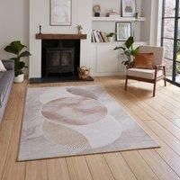 Beige Golden Large Living Room Rugs Premium Designer Rug Soft Carved Rug