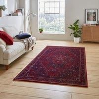 Think Rugs Dubai area rug Machine Woven Rectangle Red Red Rectangle 200 x 290cm