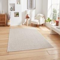 Think Rugs Boucle White/Brown Rectangle 200 x 290cm Polyester Boucle E6404, Green
