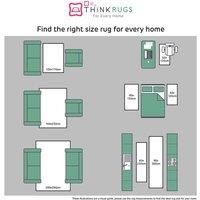 Think Rugs Baltimore Green Rectangle 060 x 120cm Polyester Modern 66618, Green